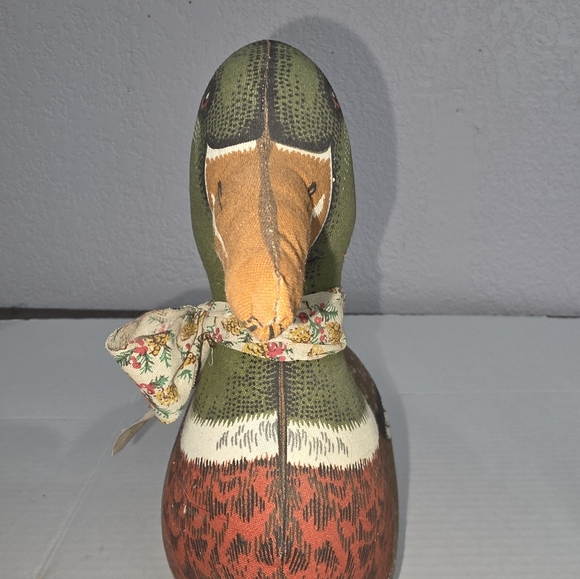 Vintage Stuffed Mallard Duck Doorstop Handmade - Picture 5 of 11